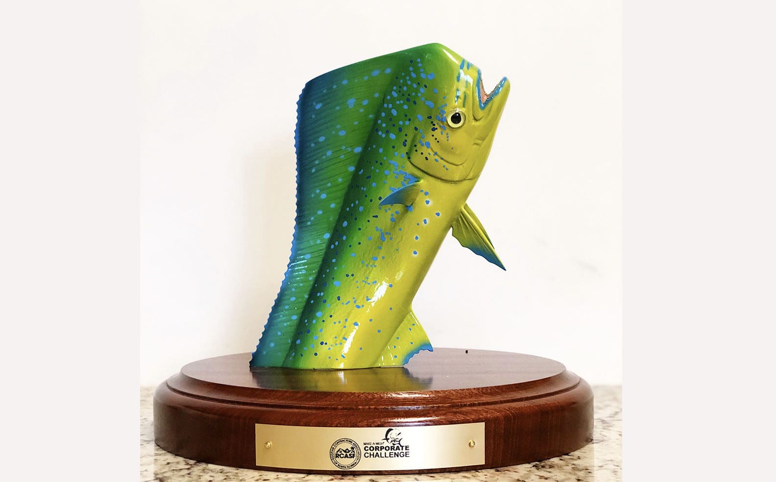 The RCASF Make-A-Wish Corporate Challenge award photographed by Perkins Roofing.