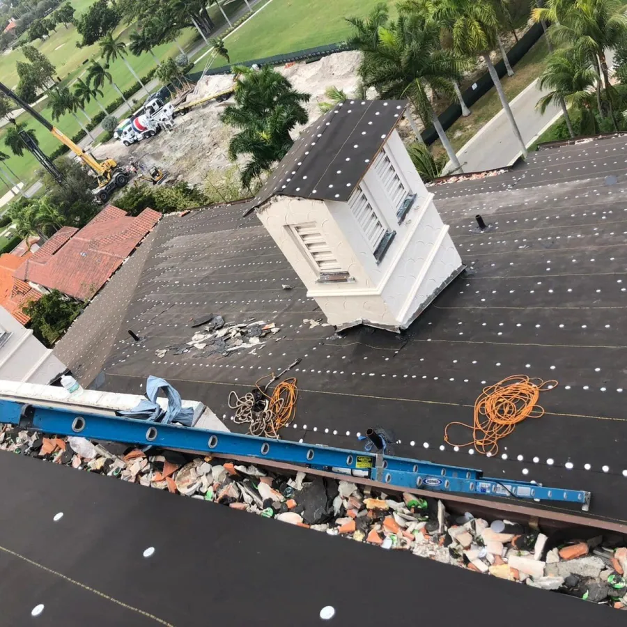 Fisher Island Clay Barrel Tile Re-Roof — Perkins Roofing project photograph